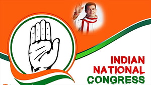 Indian National Congress Party Symbol And Rahul Gandhi Political Campaign Graphic HD wallpaper