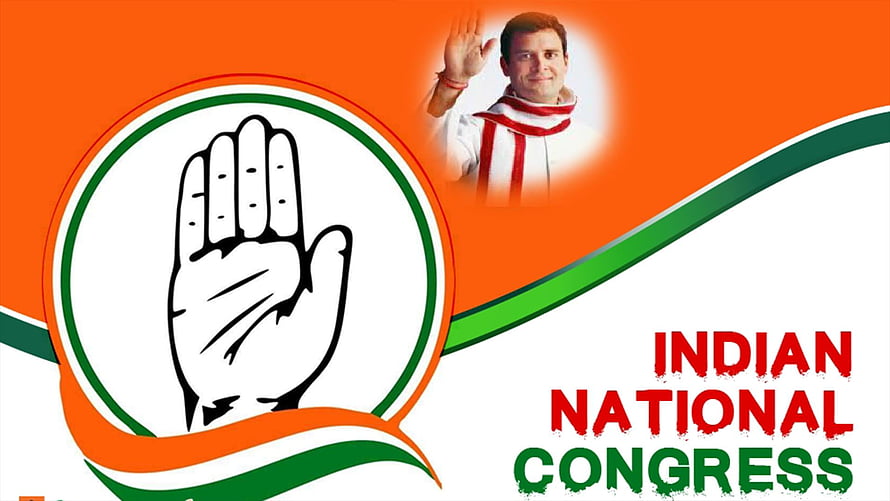 Indian National Congress Party Symbol And Rahul Gandhi Political Campaign Graphic HD wallpaper