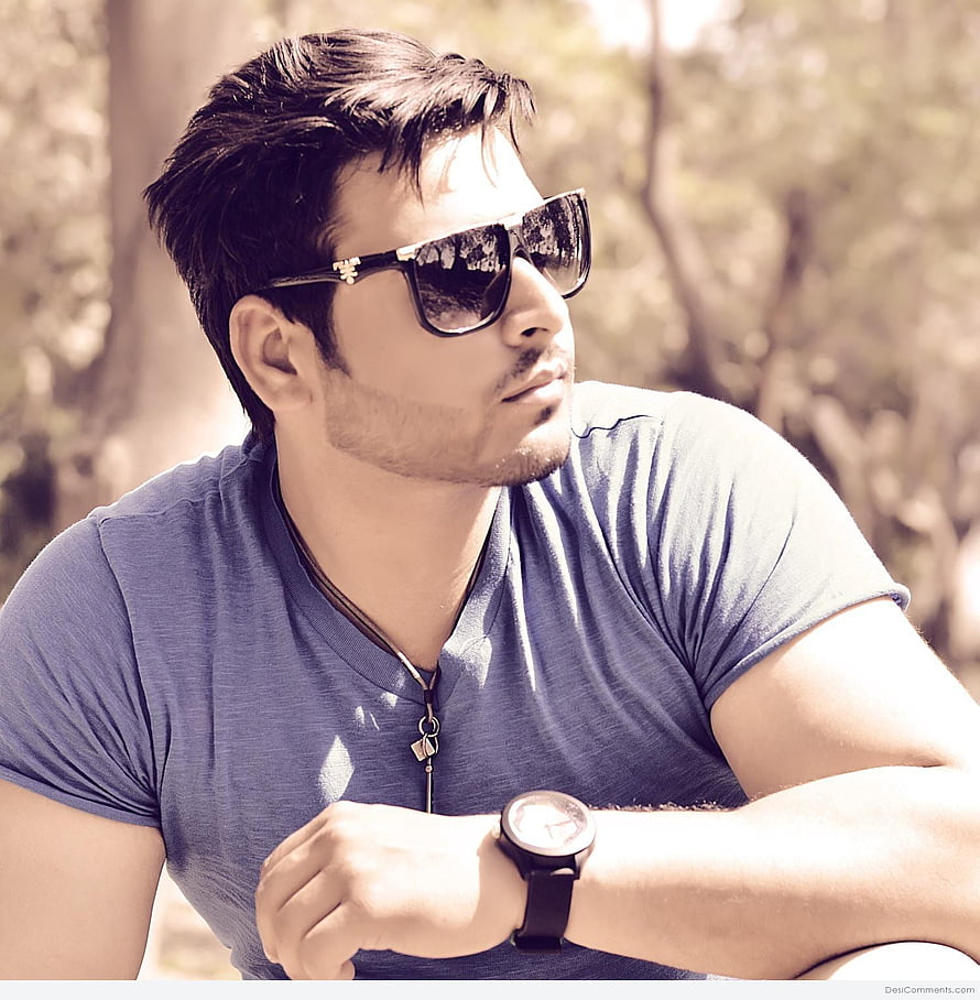 Stylish Man Wearing Sunglasses And Watch In A Blue T-Shirt Outdoors, Handsome Boy For Fb, indian boy pic HD phone wallpaper