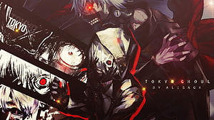 Tokyo Ghoul Kaneki Ken Hooded Character Dark Anime Artwork HD wallpaper