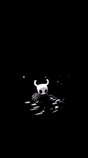 Hollow Knight Knight Floating in Dark Water Wallpaper HD phone wallpaper