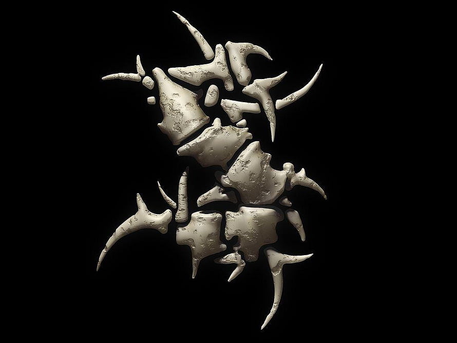Sepultura Band Logo Skull Design on Black Background HD wallpaper