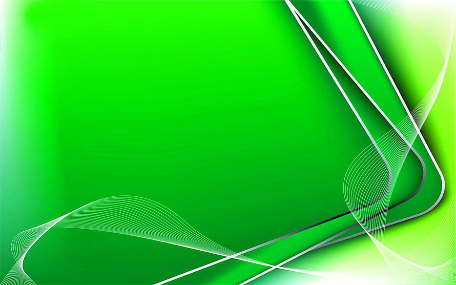 Abstract Green Background With White Flowing Lines And Curves HD wallpaper