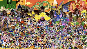Dragon Ball Z Complete Character Roster Wallpaper Featuring Goku Vegeta Frieza Cell And All Villains HD wallpaper