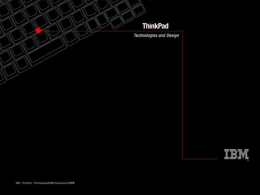 IBM ThinkPad Technologies and Design Minimalist Black Keyboard Wallpaper HD wallpaper