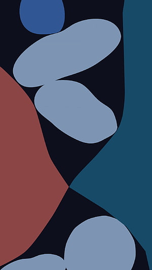 Abstract Geometric Shapes in Blue, Red, and Black HD phone wallpaper