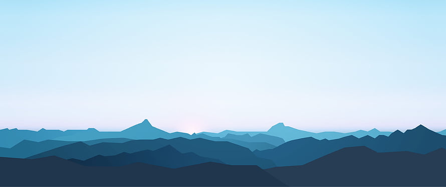 Minimalist Blue Mountain Landscape Vector Illustration HD wallpaper