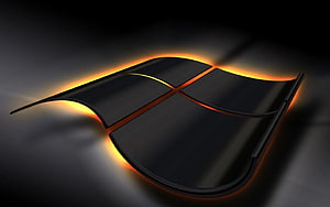 Glowing Windows 7 Logo Wallpaper HD wallpaper