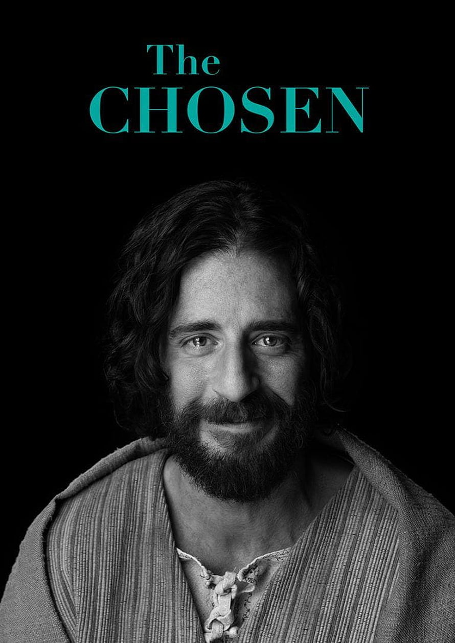 The Chosen Season 3 Poster Featuring Jesus in Black and White Portrait HD phone wallpaper