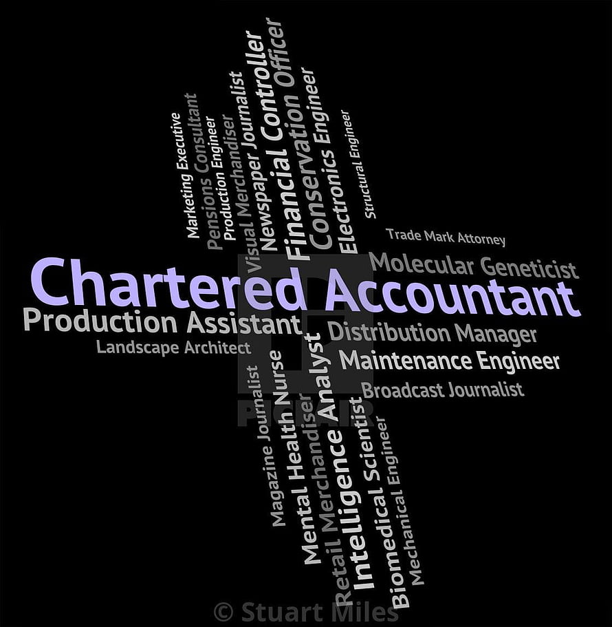 Chartered Accountant Career Word Cloud on Black Background HD phone wallpaper