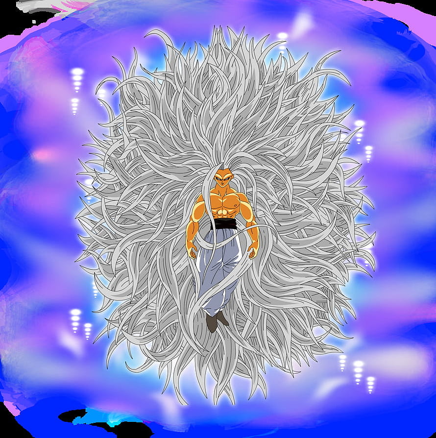Super Saiyan Infinity Dragon Ball Z Anime Character with Massive White Hair Aura HD phone wallpaper