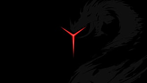 Dark Anime Style Wallpaper Featuring A Shadowy Dragon With Glowing Red Eyes HD wallpaper