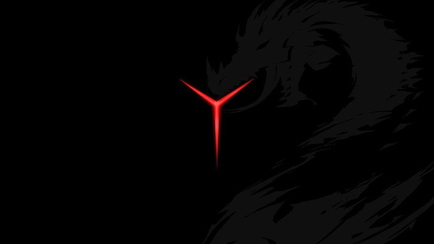 Dark Anime Style Wallpaper Featuring A Shadowy Dragon With Glowing Red Eyes HD wallpaper