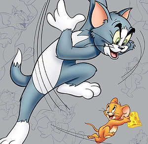 Tom and Jerry Classic Cartoon Illustration with Cheese HD wallpaper