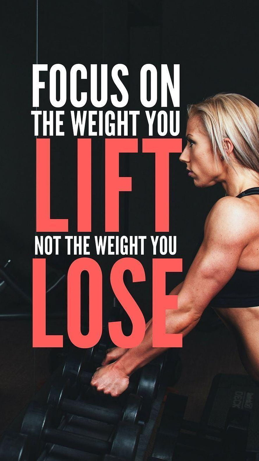 Motivational Gym Quote: Focus on the Weight You Lift Not the Weight You Lose HD phone wallpaper