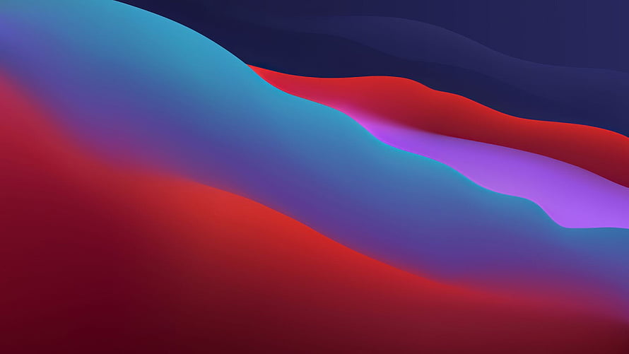 macOS Big Sur Abstract Wave Wallpaper with Vibrant Red and Blue Gradients HD wallpaper
