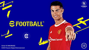 Cristiano Ronaldo in Manchester United Kit for eFootball 2022 HD wallpaper