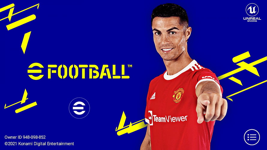 Cristiano Ronaldo in Manchester United Kit for eFootball 2022 HD wallpaper