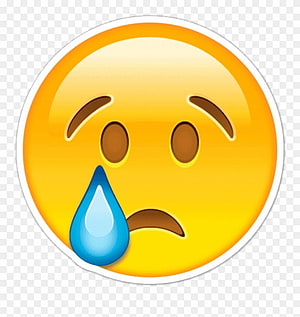 Sad Face Emoji With Blue Sweat Drop Illustration HD phone wallpaper