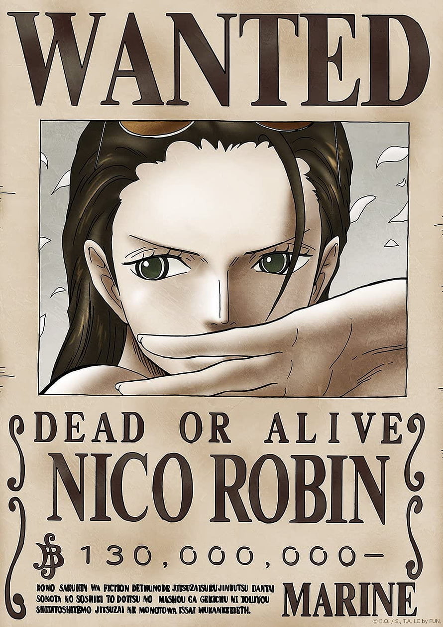 Nico Robin Wanted Poster One Piece Anime Character Art HD phone wallpaper