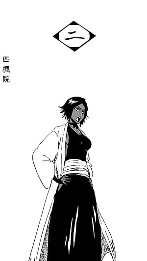 Yoruichi Shihouin from Bleach in Black and White Manga Panel HD phone wallpaper