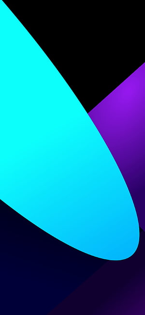 Realme Black Abstract Geometric Wallpaper with Cyan and Purple Shapes HD phone wallpaper