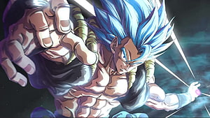 Dragon Ball Gogeta Blue Super Saiyan Anime Artwork HD wallpaper
