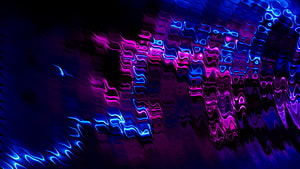 Vibrant Neon Purple and Blue Abstract Liquid Waves on Dark Background HD wallpaper