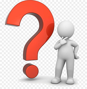 3D Thinking Figure Beside Large Red Question Mark on Transparent Background HD phone wallpaper