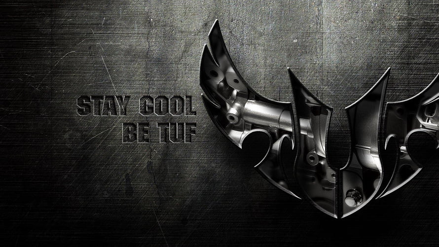 Asus TUF Gaming Logo on Dark Textured Background with Stay Cool Be Tuf Text HD wallpaper