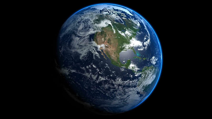 Planet Earth View From Space Featuring North America And The Atlantic Ocean HD wallpaper