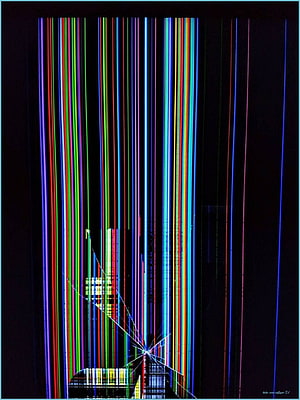 Vertical RGB Light Streaks on Dark Background with Digital Glitch Art HD phone wallpaper