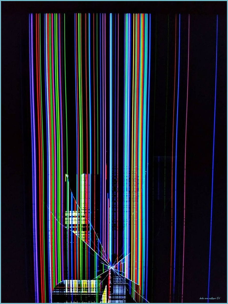 Vertical RGB Light Streaks on Dark Background with Digital Glitch Art HD phone wallpaper