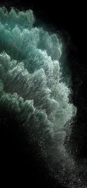 Dramatic Turquoise Ocean Wave Crashing Against Dark Background HD phone wallpaper