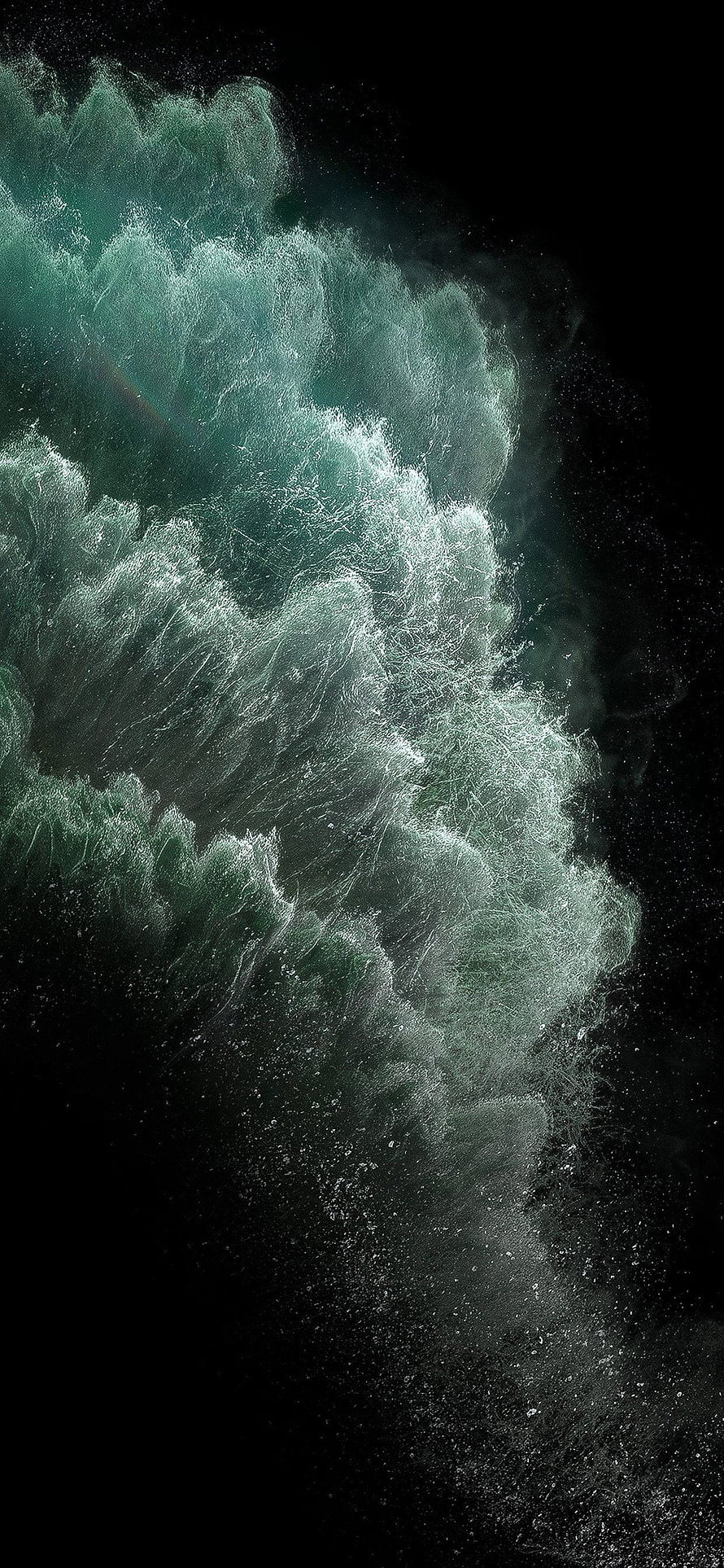 Dramatic Turquoise Ocean Wave Crashing Against Dark Background HD phone wallpaper