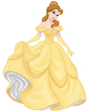 Princess Belle in Iconic Yellow Ballgown from Disney's Beauty and the Beast HD phone wallpaper