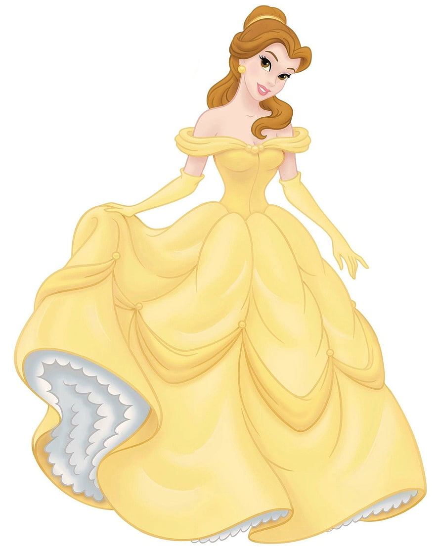 Princess Belle in Iconic Yellow Ballgown from Disney's Beauty and the Beast HD phone wallpaper