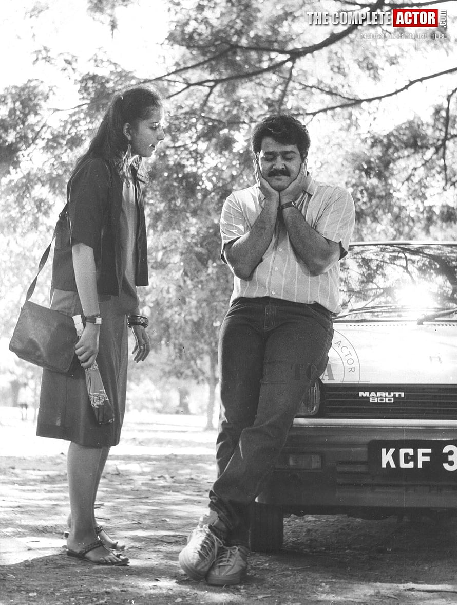 Mohanlal Vintage Black and White Portrait Leaning on Maruti 800 Car HD phone wallpaper