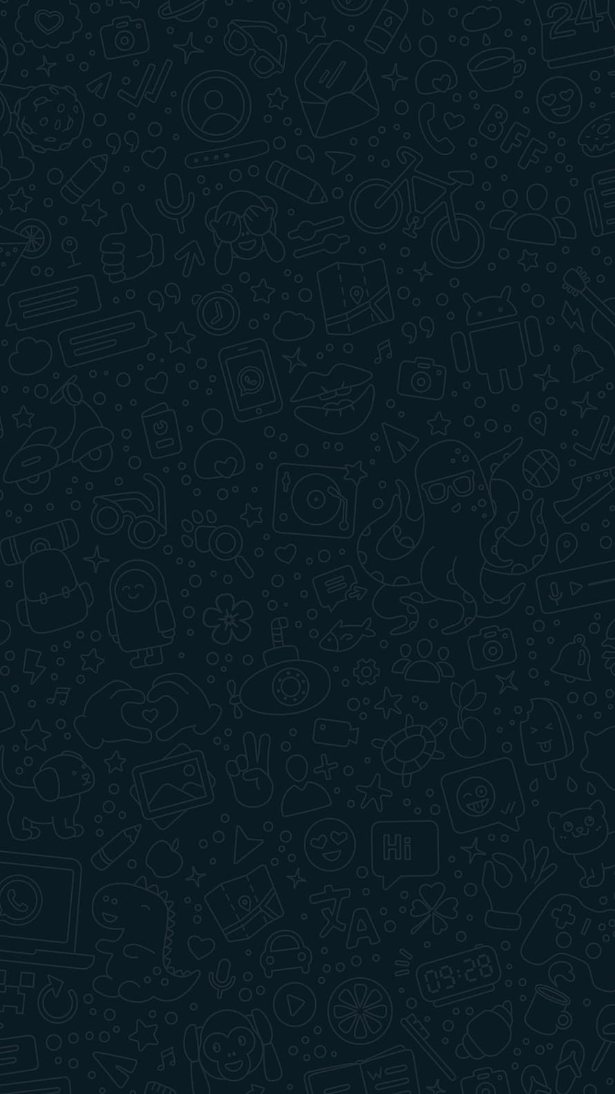 Dark Blue Doodle Pattern Wallpaper With Cute Icons And Symbols HD phone wallpaper