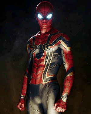 Spider-Man Iron Spider Suit Portrait with Glowing Eyes, : Spider Man, Iron spider man, Spider Man Homecoming, iron spider suit HD phone wallpaper