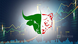 India Stock Market Bull and Bear Analysis with Financial Charts and Graphs HD wallpaper