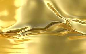 Luminous Golden Liquid Abstract Texture with Flowing Metallic Waves HD wallpaper