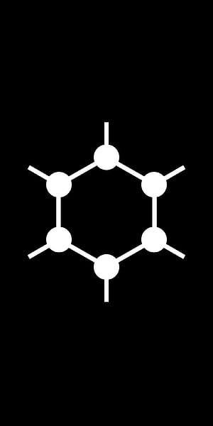 Minimalist GrapheneOS Logo with Hexagonal Molecular Structure on Black Background HD phone wallpaper