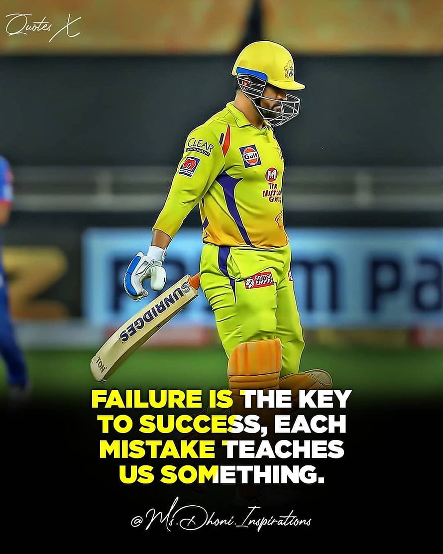 MS Dhoni in Chennai Super Kings Yellow Jersey Walking with Cricket Bat Motivational Quote HD phone wallpaper