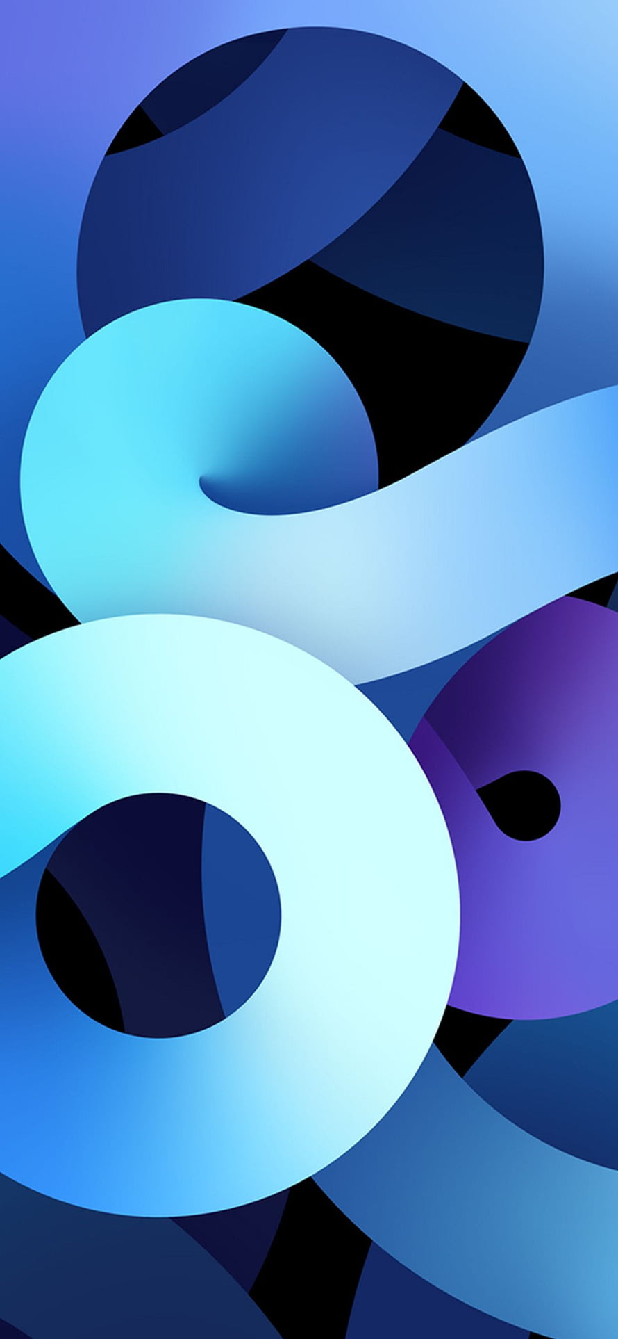 Abstract Blue and Purple Gradient Circles Wallpaper HD phone wallpaper