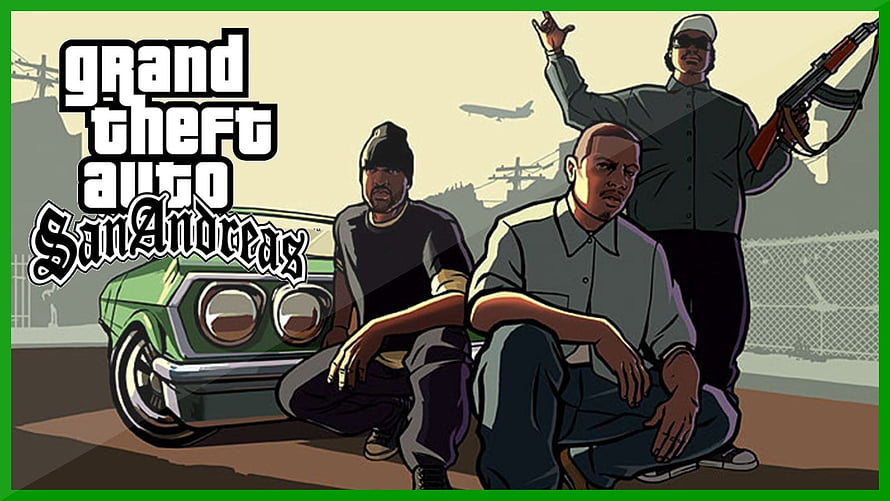 Grand Theft Auto San Andreas CJ Ryder and Big Smoke Cover Art HD wallpaper