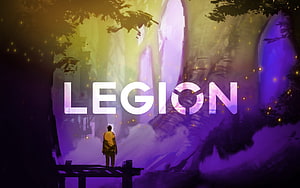 Legion TV Series Wallpaper Featuring Lone Figure in Mystical Forest HD wallpaper