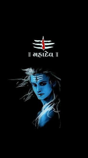 Mahadev Shiva Blue Skin Portrait Wallpaper HD phone wallpaper