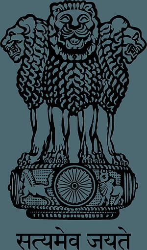 National Emblem of India featuring four lions and the Ashoka Chakra with Satyameva Jayate motto HD phone wallpaper