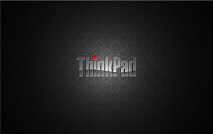 ThinkPad Logo on Dark Patterned Background HD wallpaper